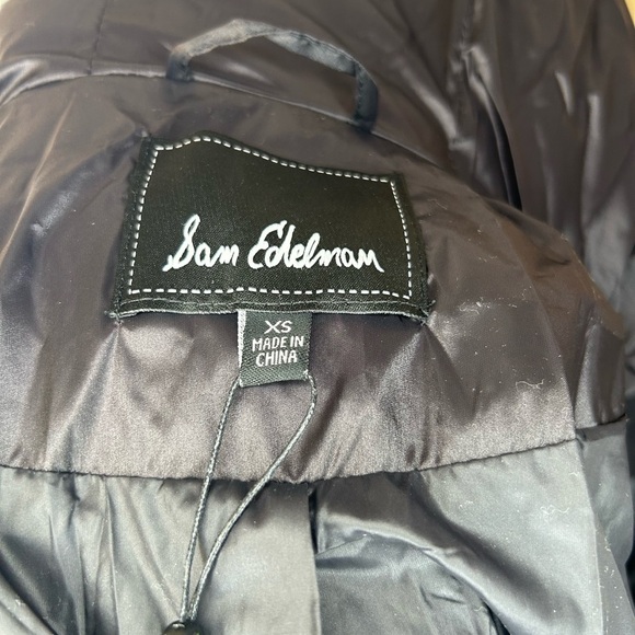 Sam Edelman Black Puffer Coat with Quilted Design - Picture 2 of 7